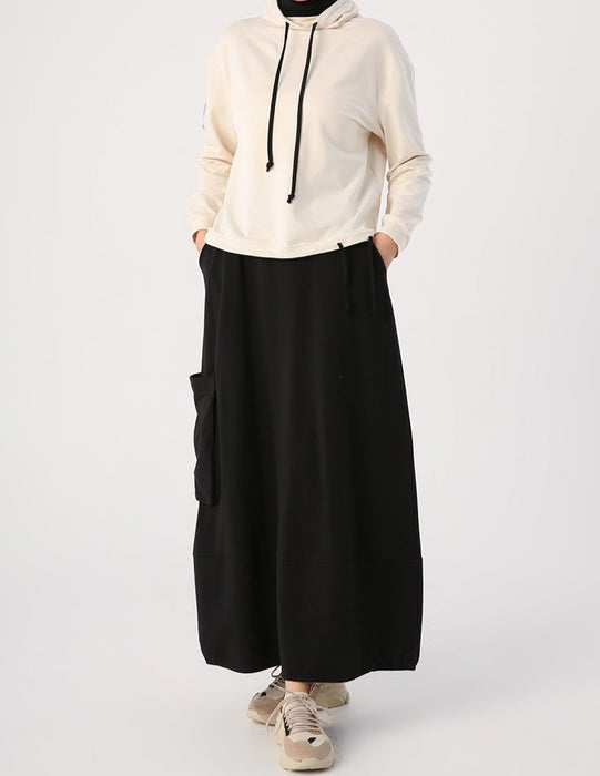 Cowl Neck Top & Skirt Set