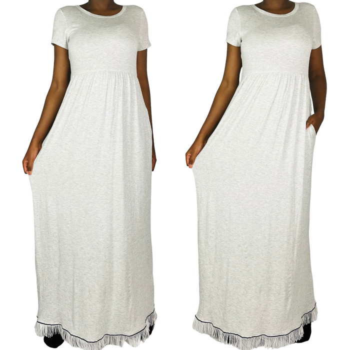Short Sleeve Maxi Dress with Pockets