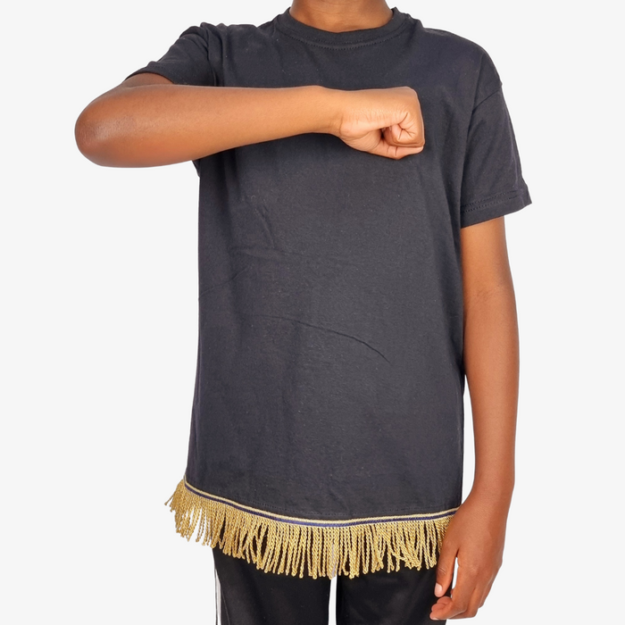 Children's Plain T-Shirt with Fringes