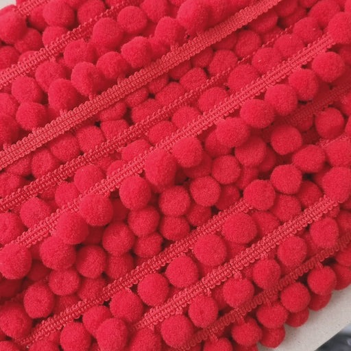 Medium Pom Pom Fringe Trim (18mm) - Free Worldwide Shipping- Sew Royal US