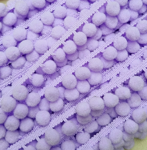 Medium Pom Pom Fringe Trim (18mm) - Free Worldwide Shipping- Sew Royal US