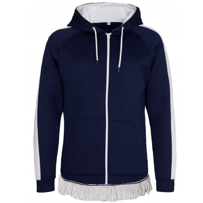 Zip Up Hoodie with Fringes (Unisex) - Free Worldwide Shipping- Sew Royal US