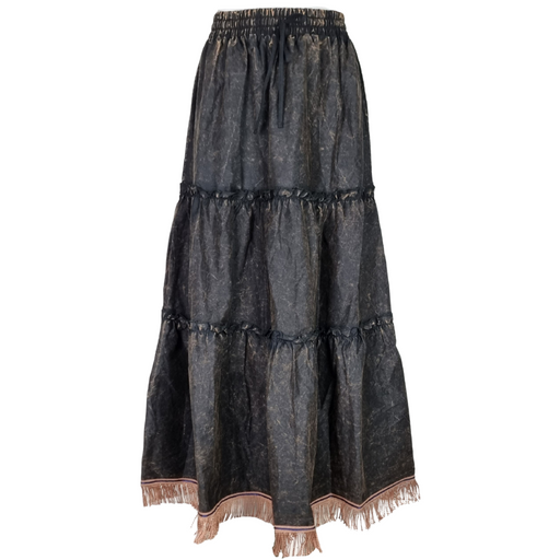 Acid Wash Cotton Maxi Skirt - Free Worldwide Shipping- Sew Royal US