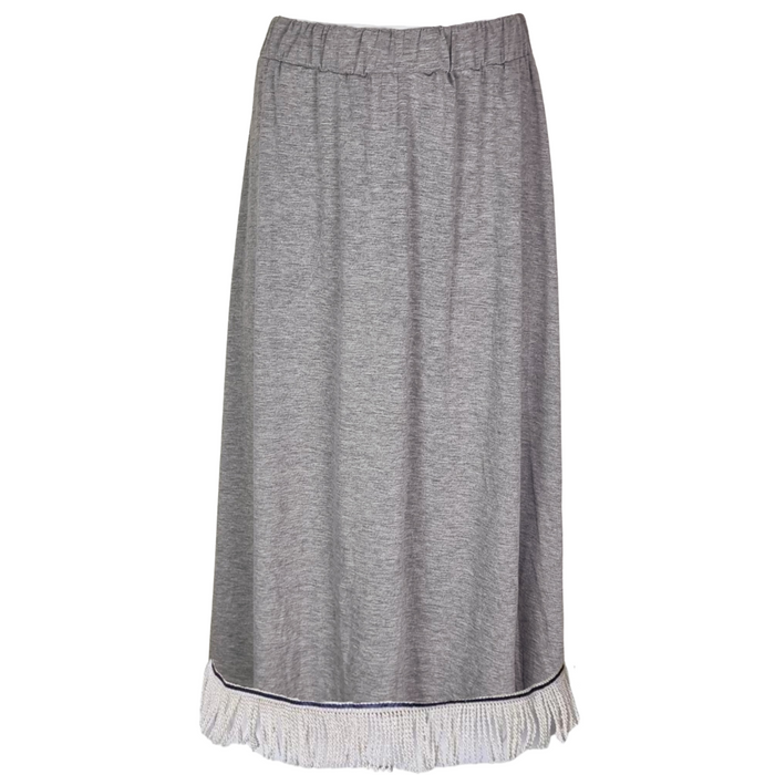 Casual Grey Midi Skirt - Free Worldwide Shipping- Sew Royal US