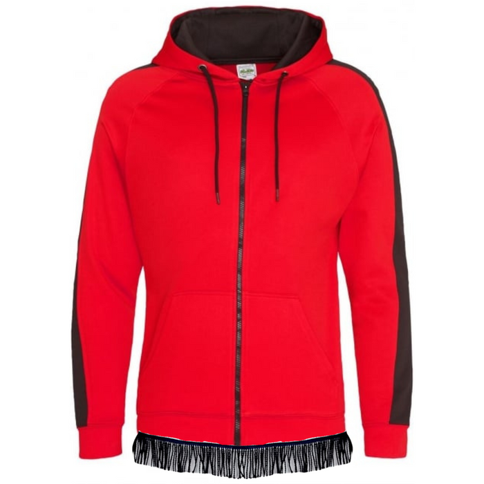 Zip Up Hoodie with Fringes (Unisex) - Free Worldwide Shipping- Sew Royal US