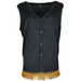 Sleeveless Black Vest Cardigan - Free Worldwide Shipping- Sew Royal US