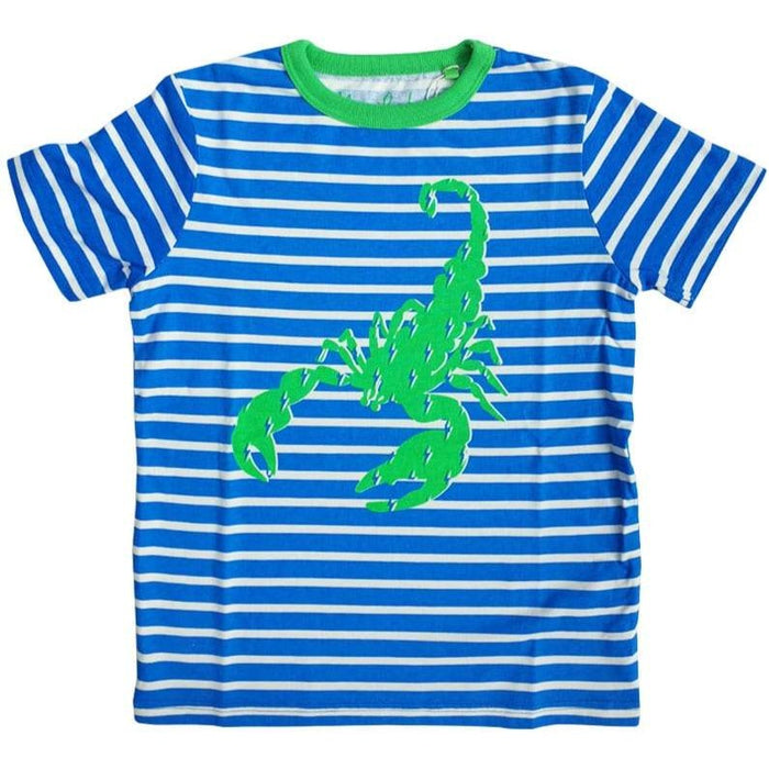 Boys Blue/White Striped T-Shirt - Free Worldwide Shipping- Sew Royal US