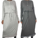 Button Up Neck Midi Dress - Free Worldwide Shipping- Sew Royal US