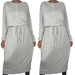 Button Up Neck Midi Dress - Free Worldwide Shipping- Sew Royal US