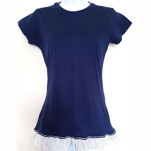 Women's Plain Fringed T-Shirt (9 Colors) - Free Worldwide Shipping- Sew Royal US
