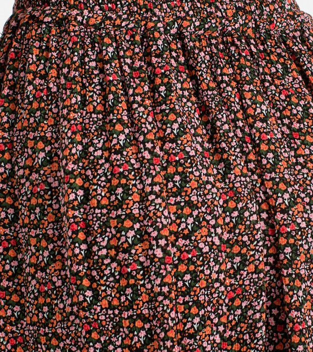 Multi-Print Tie Waist Maxi Skirt