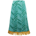 Mint-Green Chevron-Print Midi Skirt - Free Worldwide Shipping- Sew Royal US