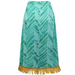 Mint-Green Chevron-Print Midi Skirt - Free Worldwide Shipping- Sew Royal US