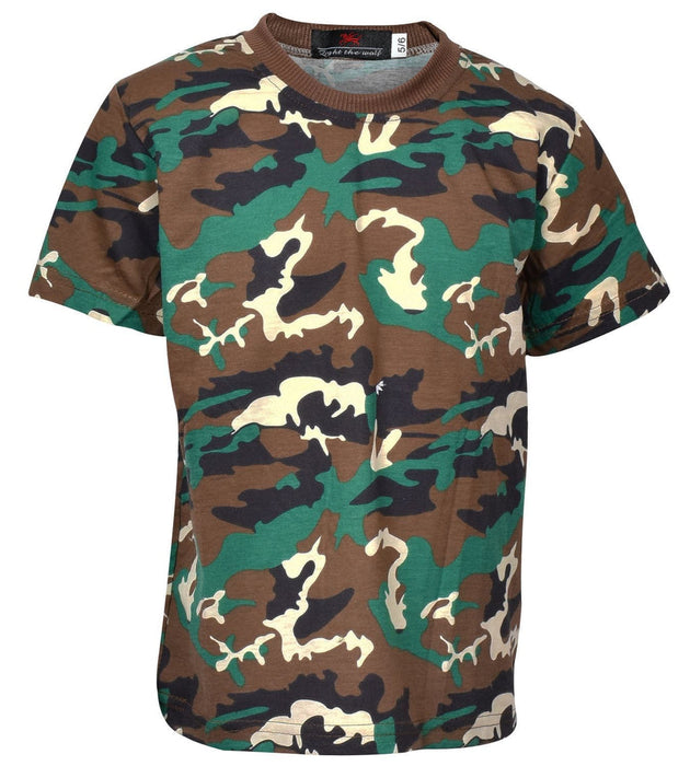 Boys Camo Fringed T-Shirt - Free Worldwide Shipping- Sew Royal US