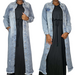 Women's Denim Maxi Jacket - Free Worldwide Shipping- Sew Royal US