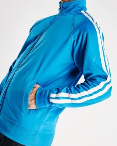 Men's Double Striped Casual Jacket with Fringes