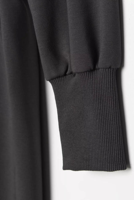 Ribbed Waist Hooded Maxi Dress