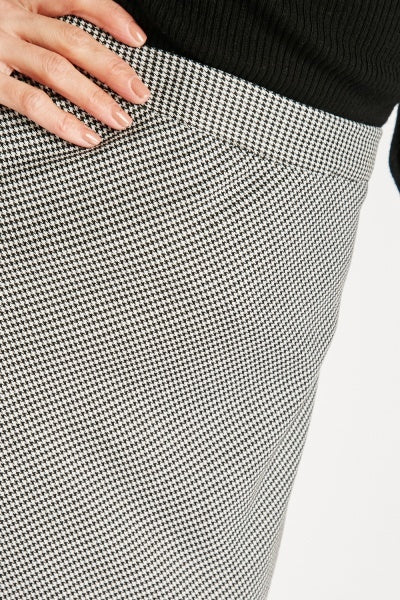 Houndstooth A-Line Midi Skirt - Free Worldwide Shipping- Sew Royal US