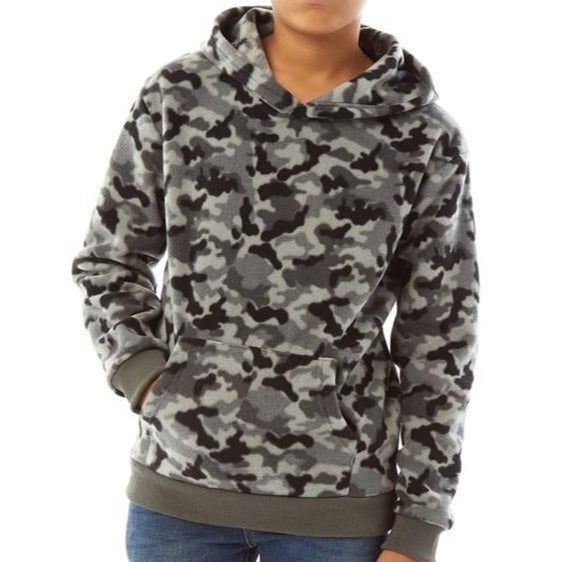 Boys Camo Fleece Hoodie with Fringes - Free Worldwide Shipping- Sew Royal US