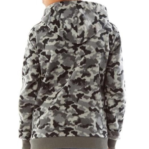 Boys Camo Fleece Hoodie with Fringes - Free Worldwide Shipping- Sew Royal US