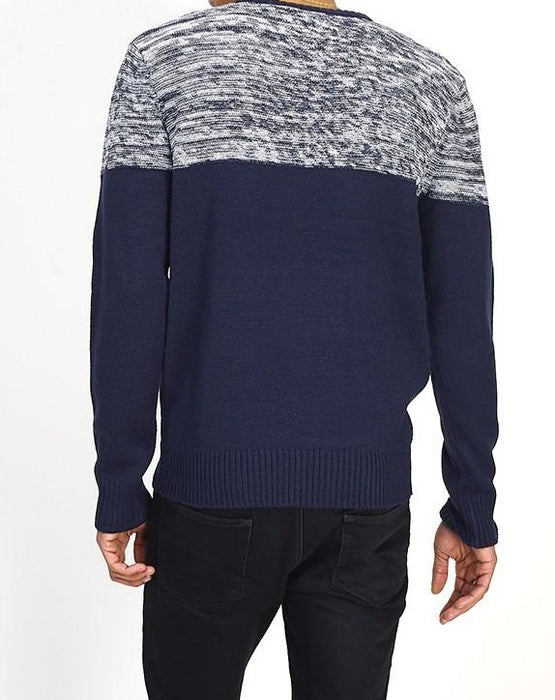 Contrast Panel Fringed Sweater - Free Worldwide Shipping- Sew Royal US