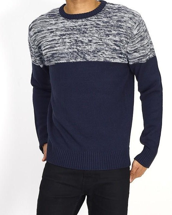 Contrast Panel Fringed Sweater - Free Worldwide Shipping- Sew Royal US