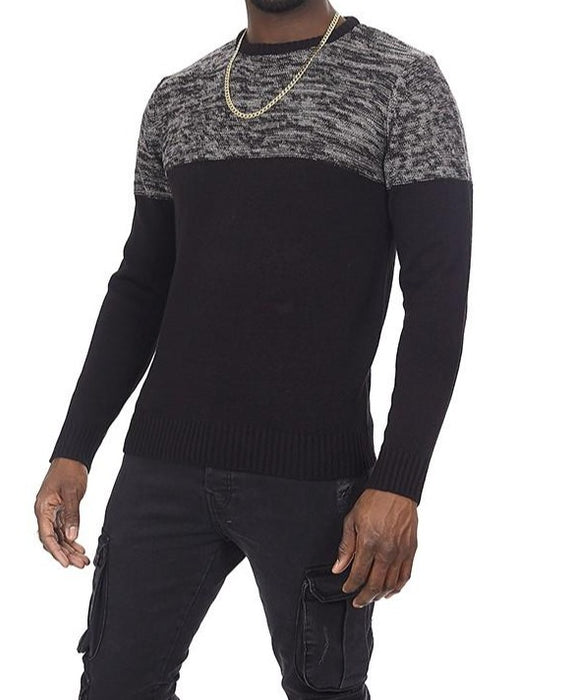 Contrast Panel Fringed Sweater - Free Worldwide Shipping- Sew Royal US