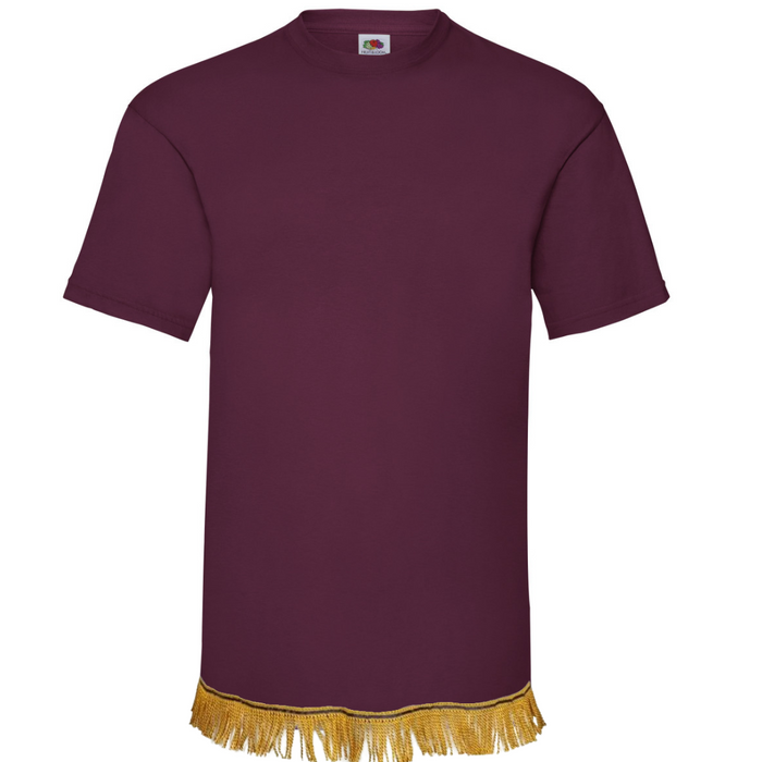 Men's Plain Short Sleeve Fringed T-Shirt