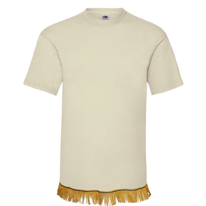 Men's Plain Short Sleeve Fringed T-Shirt