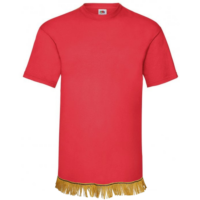 Men's Plain Short Sleeve Fringed T-Shirt