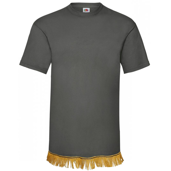Men's Plain Short Sleeve Fringed T-Shirt