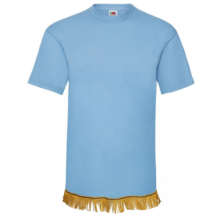 Men's Plain Short Sleeve Fringed T-Shirt
