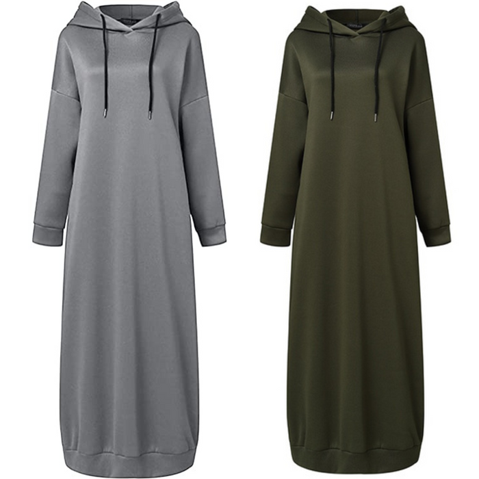 Hooded Sweatshirt Dress with Pockets (3 Colors) - Free Worldwide Shipping- Sew Royal US