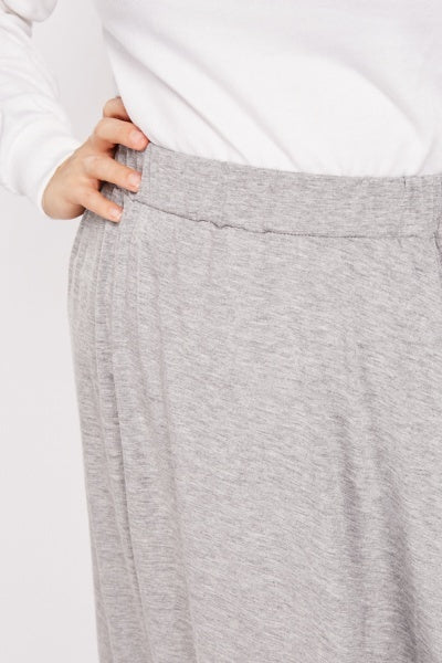 Casual Grey Midi Skirt - Free Worldwide Shipping- Sew Royal US