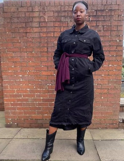Women's Denim Maxi Jacket
