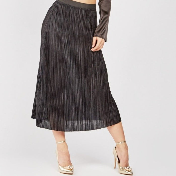 Reversible Midi Plisse Skirt - Free Worldwide Shipping- Sew Royal US
