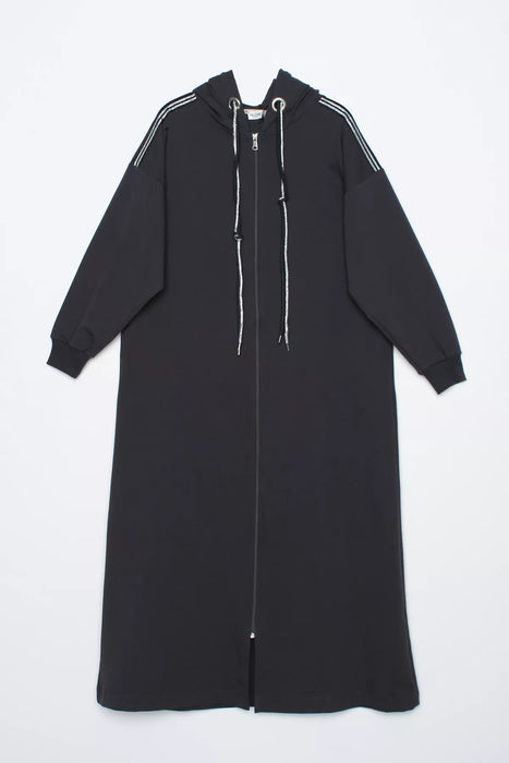 Zip Up Maxi Hoodie