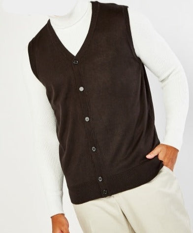 Sleeveless Black Vest Cardigan - Free Worldwide Shipping- Sew Royal US