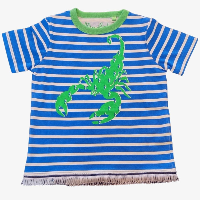 Boys Blue/White Striped T-Shirt - Free Worldwide Shipping- Sew Royal US