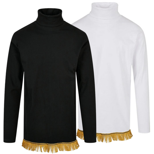 Men's Turtle Neck Long Sleeve with Fringes - Free Worldwide Shipping- Sew Royal US
